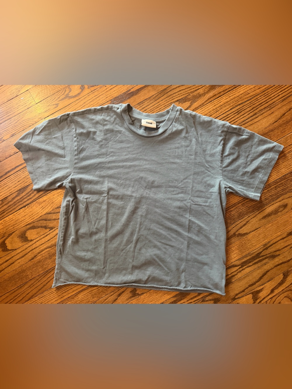 Women’s Relaxed oversized Crewneck Tee - Slate green